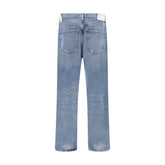 Agolde Light Blue Cotton Straight-Leg Jeans